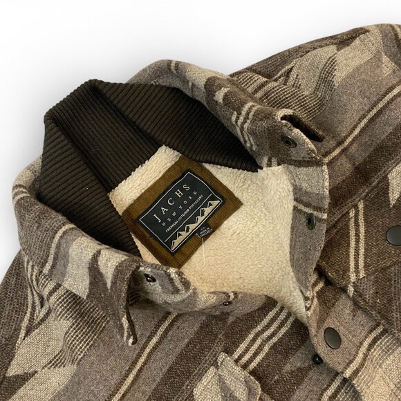 NWT Jachs New York Mens Aztec Sherpa-Lined Snap Button Jacket XL - Picture 2 of 16